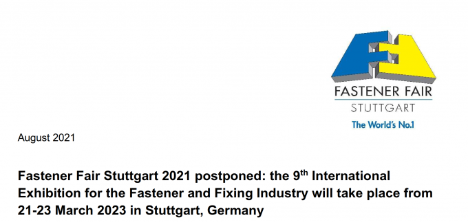 berita perusahaan terbaru tentang Pemberitahuan tentang penundaan Pameran Pengikat Stuttgart  0