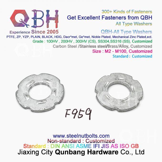 QBH DIN125 DIN127 F436 F436M F959 F959M DIN434 DIN436 NFE25-511 All-type Flat Spring Tapered Toothed Round Square Washer 7