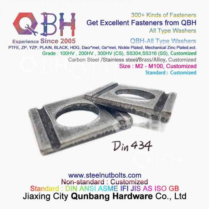 QBH DIN127 F959 DIN434 DIN436 NFE25-511 Spring Taper Grounding Bergerigi Ganda Lipat Self Lock Locking Washer 6