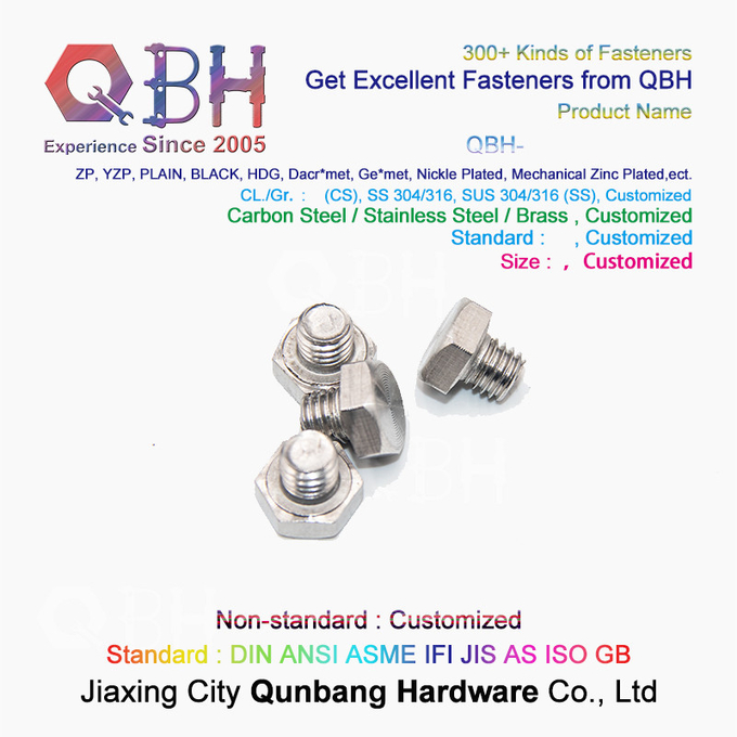 304 316 Stainless Steel Din933 Sekrup Baut Hexagon Spesifikasi Disesuaikan 0